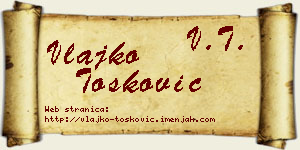 Vlajko Tošković vizit kartica